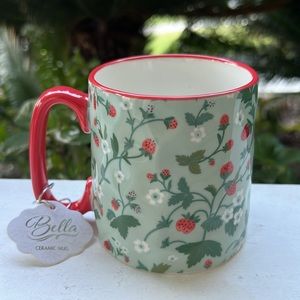 Strawberries and Floral Mug